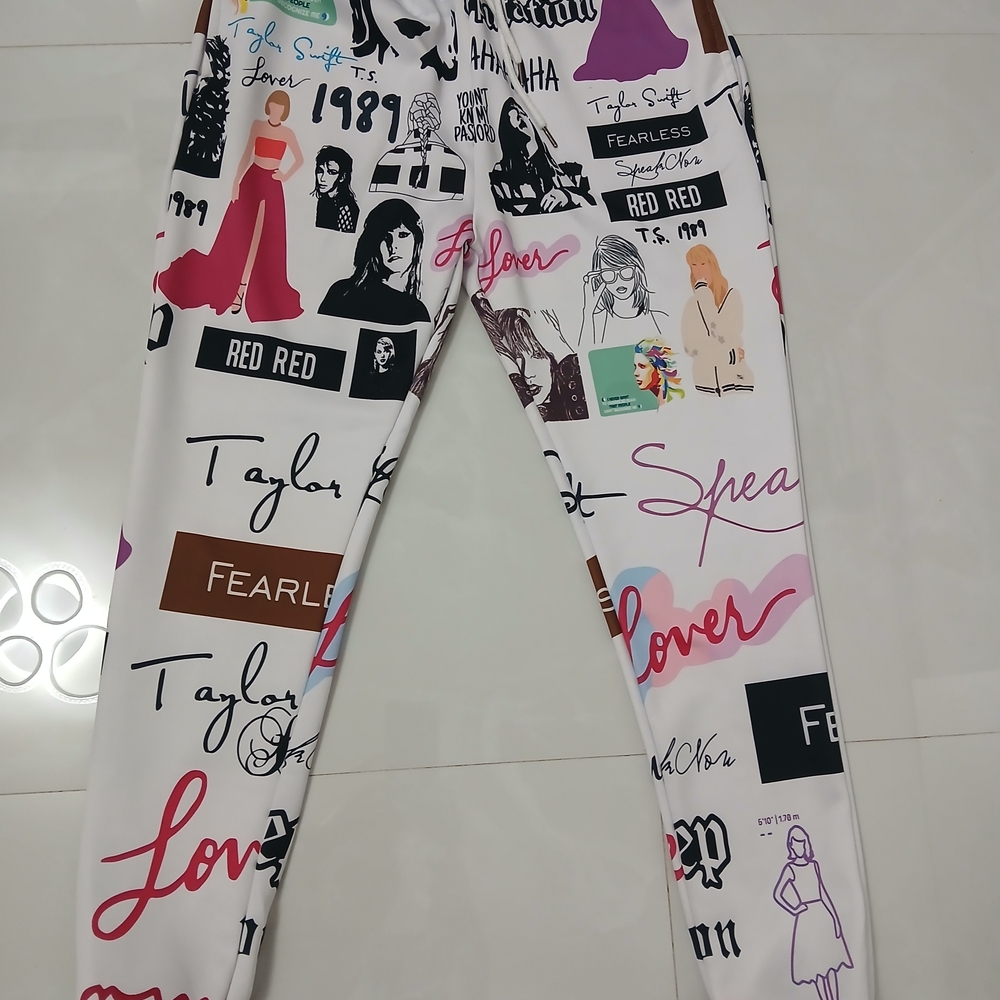 Title:Taylor Swift Graphic Print Jogger Pants | Eras Inspired